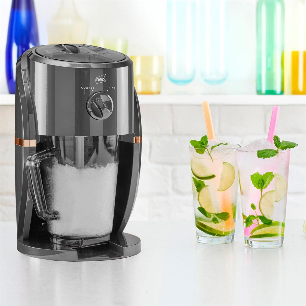 Neo Ice Crusher Slush Machine for Slushies & Frozen Cocktails – Grey & Copper