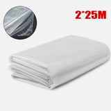 Heavy Duty Clear Polythene Sheet Roll, 2m x 25m – Plastic Ground Cover & Weed Control
