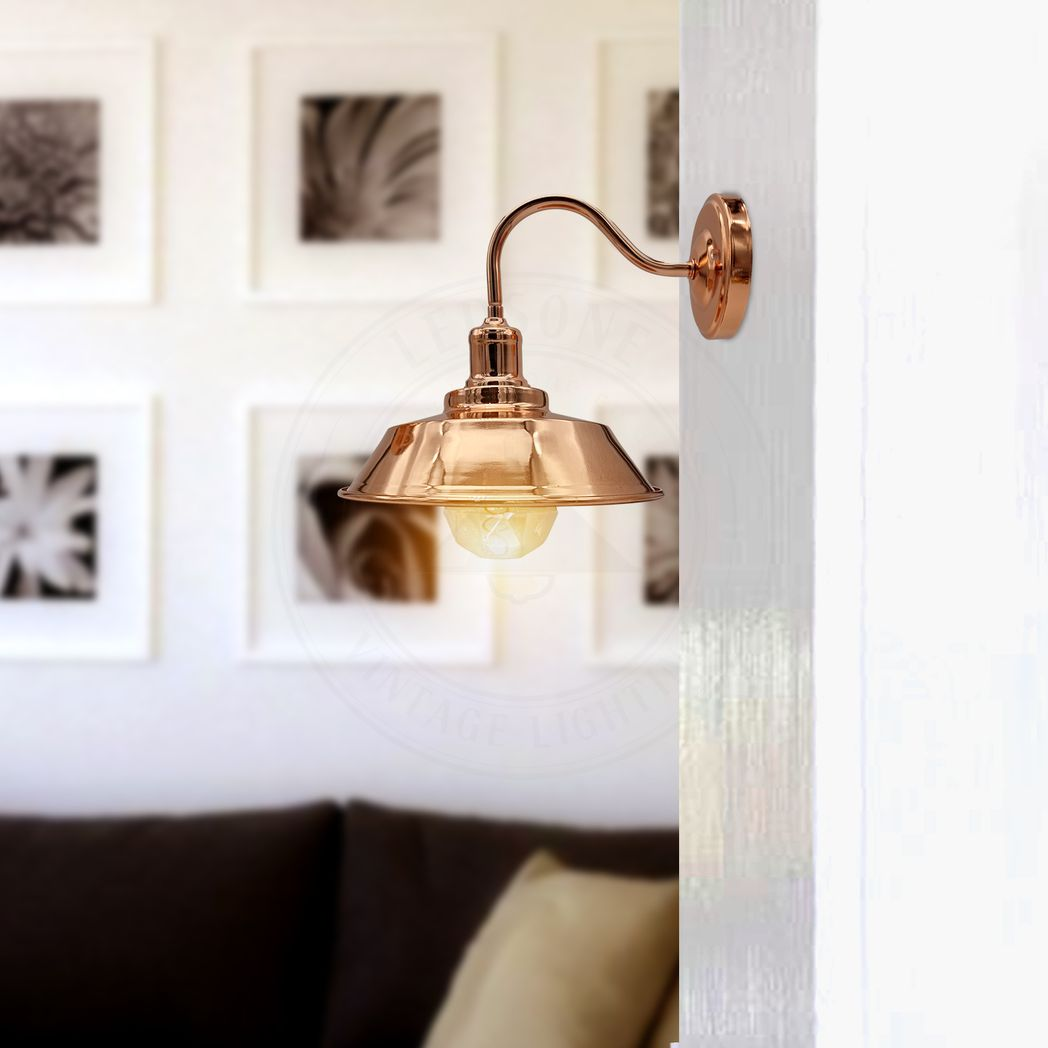 Rose Gold Retro Metal Wall Light