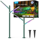 Govee RGBICWW Garden Lights, 2 Pack – 16 Million Colours, IP66 Weatherproof Aluminium Outdoor Lights