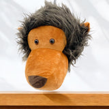 Plush Lion Head Wall Decoration – 3D Hanging Stuffed Ornament and Toy Gift for Kids' Rooms