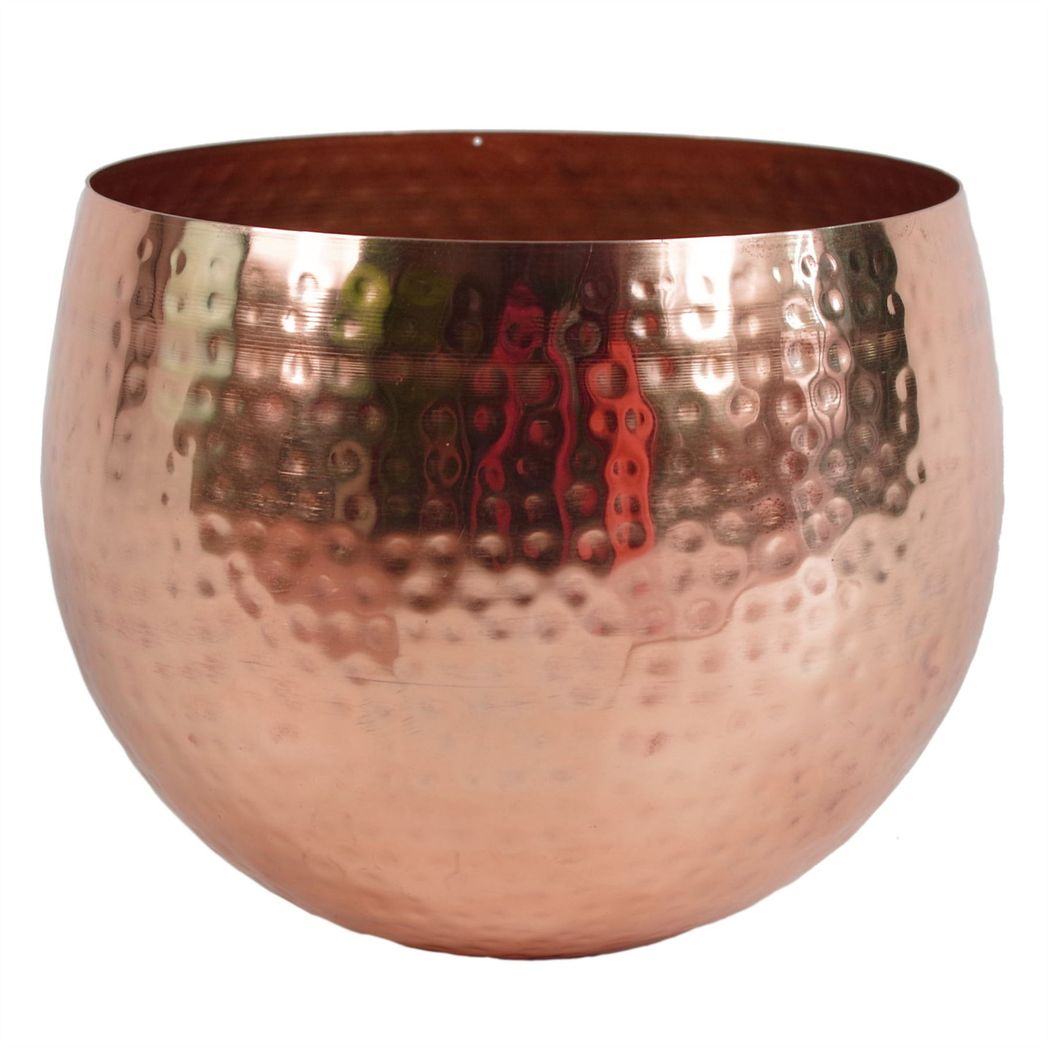 Leaf 90cm Artificial Ficus Tree with Copper Metal Planter – Realistic Indoor Faux Plant