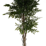 Leaf UV Resistant Artificial Japanese Ruscus Tree, 140cm – 2716 Leaves, Outdoor Plant with Wired Stems
