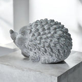 Stone-Look Cement Hedgehog Garden Sculpture – Frostproof Weatherproof Ornament for Indoor & Outdoor