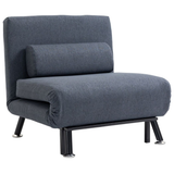 Black 3-in-1 Chair Bed chaise longue position