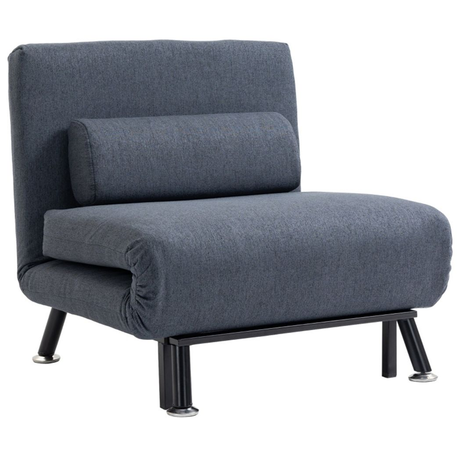 Black 3-in-1 Chair Bed chaise longue position