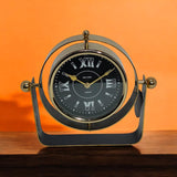 Black Mantel Clock with Silent Sweep Movement – Elegant Tabletop Timepiece, Quiet Operation