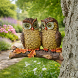 Avilo Baby Owls Tree Branch Hanger – Hand Painted Garden Decoration