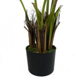 Leaf 130cm Artificial Kentia Palm Tree with Silk Leaves – Weighted Black Pot, Realistic Indoor Plant
