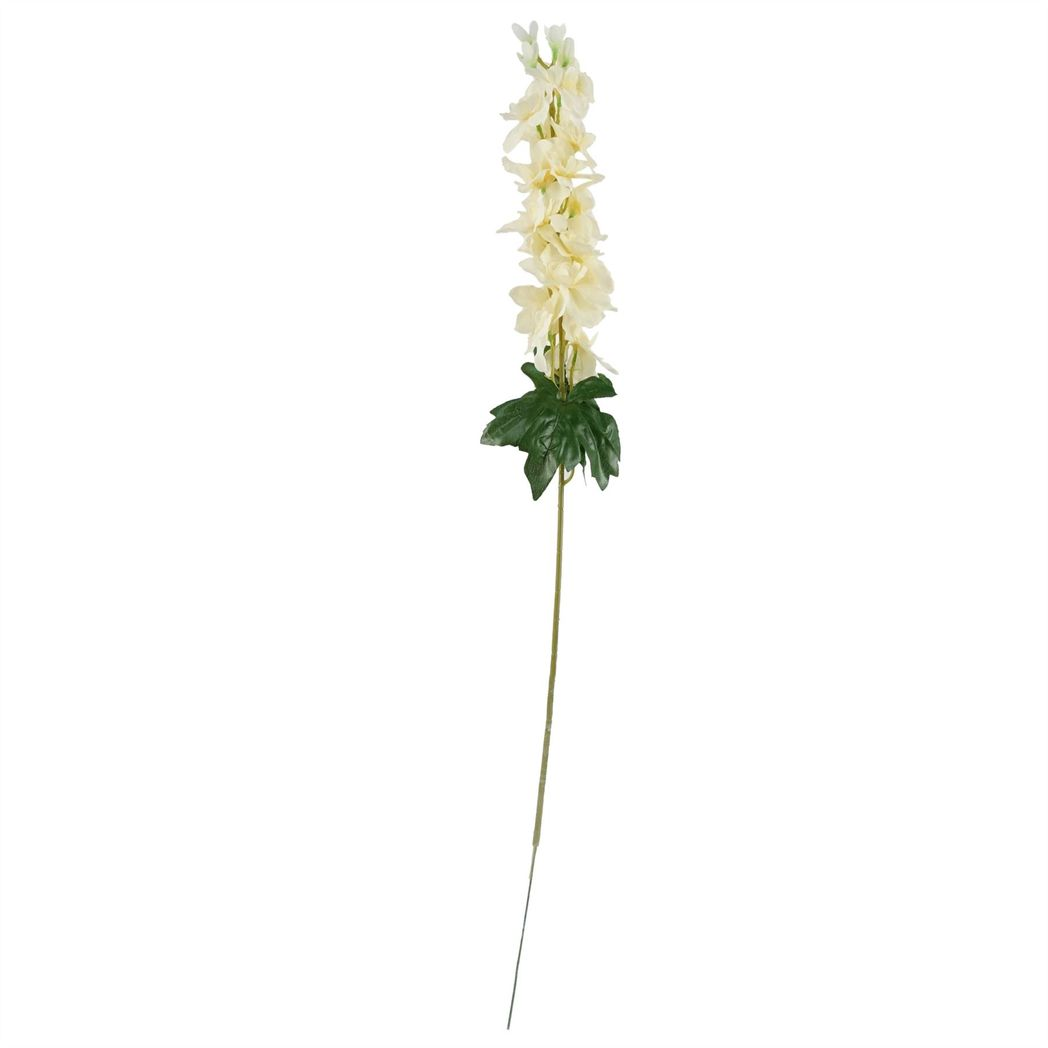 Pack of 6 Artificial Cream Delphinium Stems, 75cm with Silk Petals – Home Floral Decor