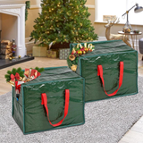 Vinsani Christmas Baubles and Tinsel Storage Bag – Holiday Decoration Organiser for Ornaments and Gift Wrap