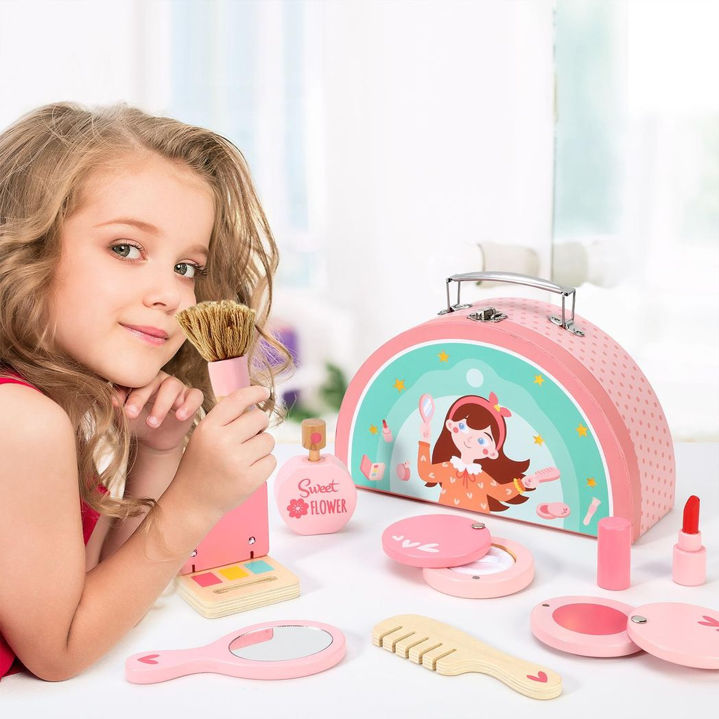 SOKA My Makeup Bag Wooden Pretend Play Beauty Set – Children's First Make-Up Kit
