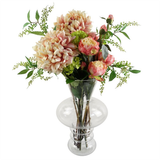 35cm Clear Bubble Glass Vase – Decorative Home Accent, Clear