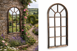 Outdoor Arched Mirror – Brown