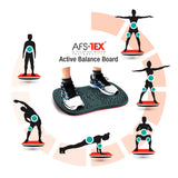 AFS-TEX Anti-Microbial Wobble Balance Board for Standing Desks – Core Strength and Posture, 35 x 50cm, Black (Pallet of 120)
