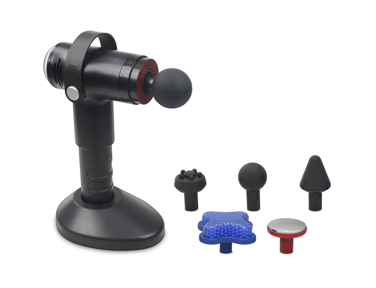 Avilo 5 in 1 Massage Gun with 5 Interchangeable Heads – Handheld Body Massager
