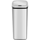 HOMCOM 50L Motion Sensor Kitchen Bin with Touch-Free Lid – Lightweight ABS Waste Bin, Silver & Black