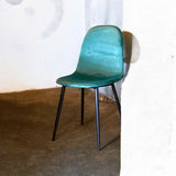 AcaciaHome Velvet Padded Dining Chair with Metal Legs