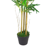 150cm (5ft) Natural Look Artificial Bamboo Plants Trees – XL with Copper Metal Planter