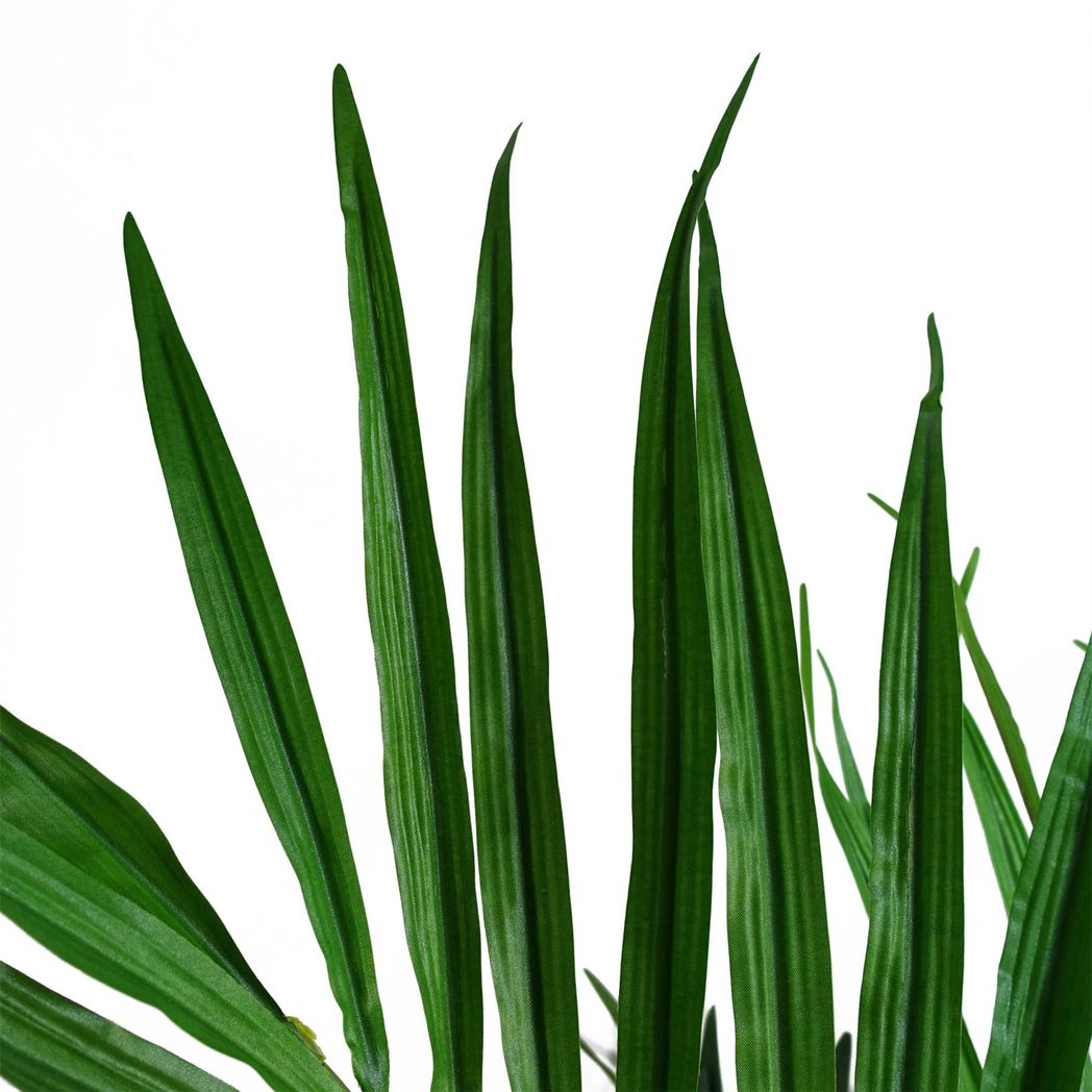 Leaf 130cm Artificial Kentia Palm Tree with Silk Leaves – Weighted Black Pot, Realistic Indoor Plant