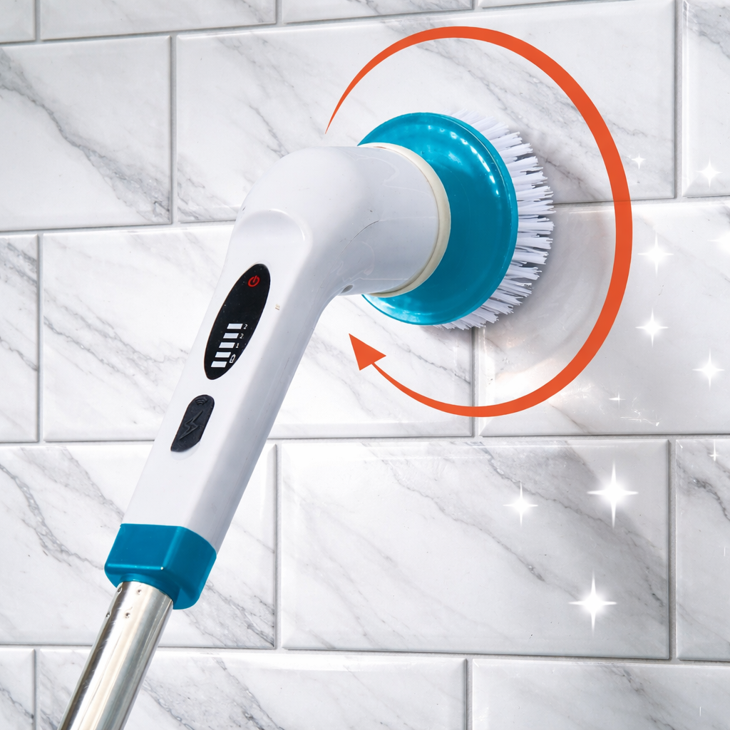 Avilo Cordless Rechargeable Scrubber – For Bathroom, Kitchen, Floors, Tile Grout and Car