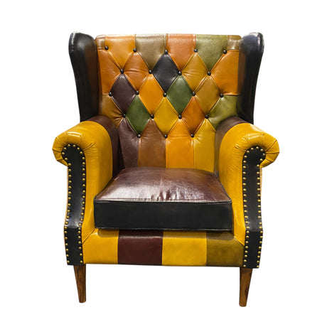 MSL wingback armchair side angle view