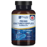 Pro Bio Cultures Complex Probiotics & Prebiotics with Inulin, L-Glutamine & Vitamin C – 60 Capsules