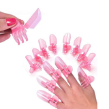 Envie Nail Polish Protectors, Pack of 10 Adjustable Plastic Clip-On Nail Shields – Protect Wet Nails, Pink