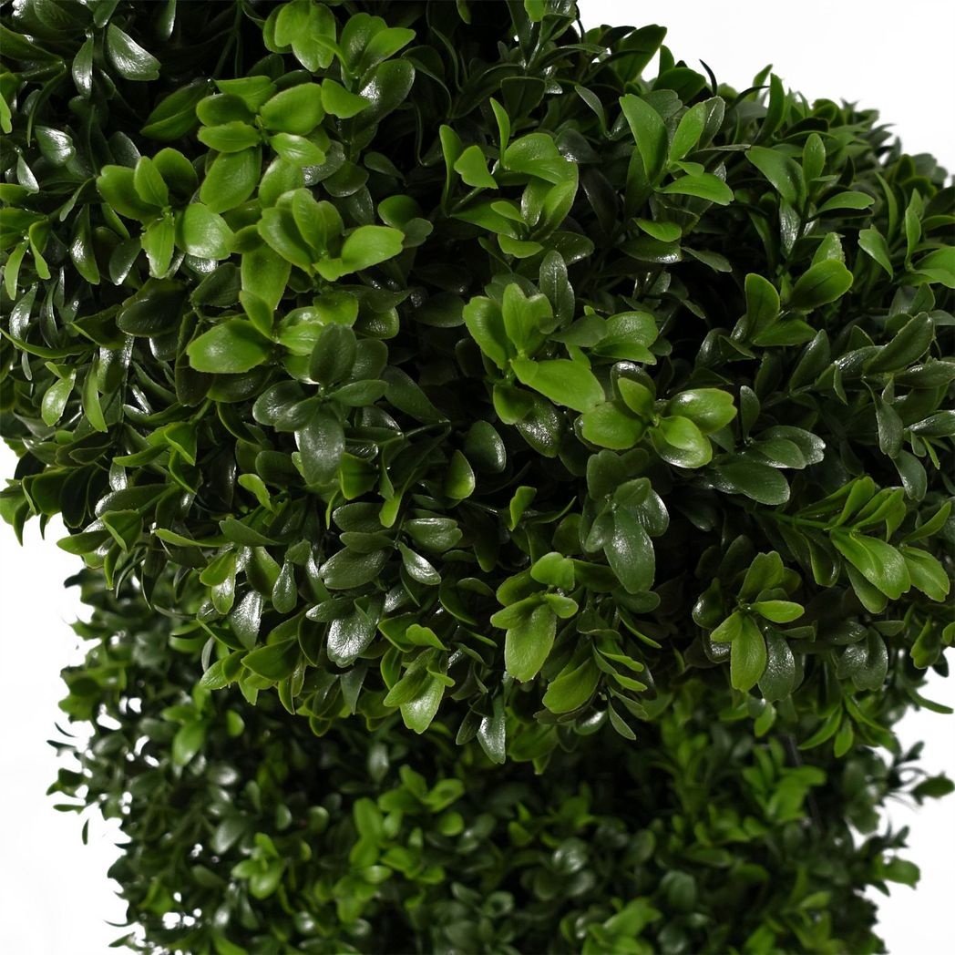 Botanik 120cm Spiral Boxwood Artificial Topiary Tree – UV Resistant Outdoor Faux Plant, Weighted Pot