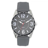 Ravel Mens Sports Watch – Grey Dial, Grey Silicone Strap