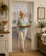 Lacy String Door Curtain – White
