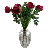 35cm Smoke Grey Bubble Glass Vase – Decorative Home Accent, Grey