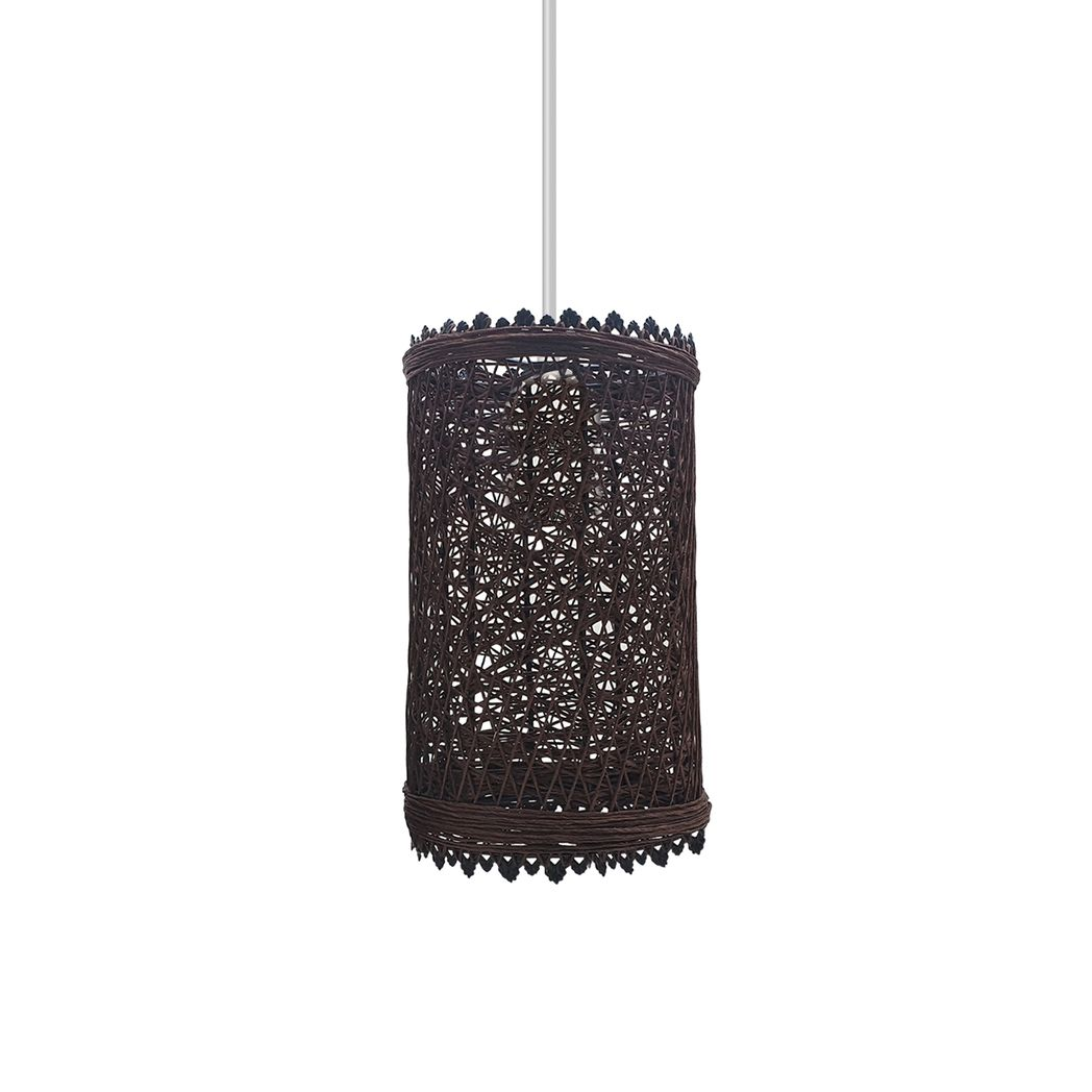Rattan-Style Barrel Cage Easy Fit Lamp Shade