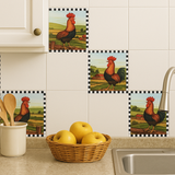 Avilo Rooster Tile Stickers, Set of 24 – Refresh Old Wall Tiles