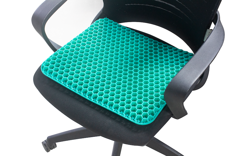 CloudSit Honeycomb Airflow Seat Cushion – Back and Spine Support, Blue