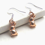 Aye Do Gifts Bunny Rabbit Drop Earrings – Sterling Silver Plated, Nickel Free, Silver, Gold or Rose Gold Charm