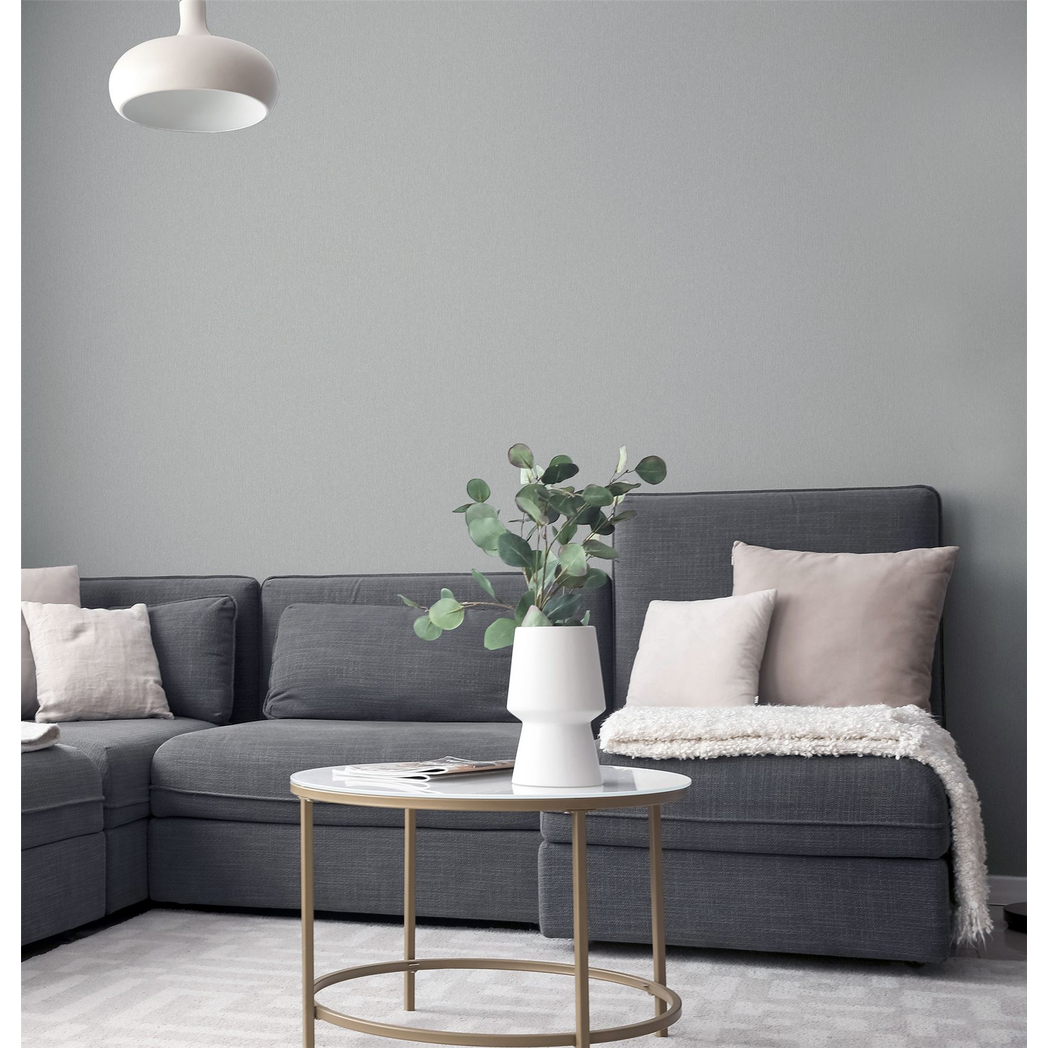 Arthouse Barcelona Plain Subtly Textured Wallpaper – On-Trend Matt Grey for Living Rooms, Halls & Bedrooms