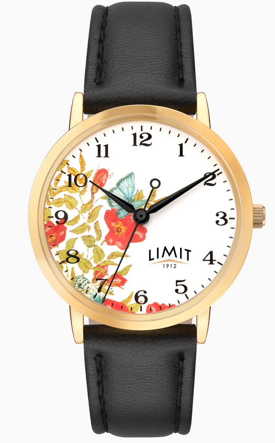 Limit Ladies Watch – Gold Case, White Dial, PU Strap
