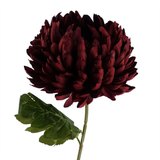 Leaf Design UK Pack of 6 Extra Large Reflex Chrysanthemum Artificial Stems – 75cm Silk Flowers, Red