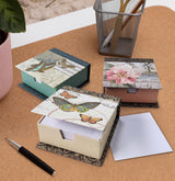 Avilo Butterfly & Flower Memo Boxes, Set of 3 – Decorative Storage for Notes and Keepsakes