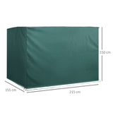 Outsunny Large Patio Swing Chair Cover with Drawstring – Heavy Duty Garden Furniture Protector, Green