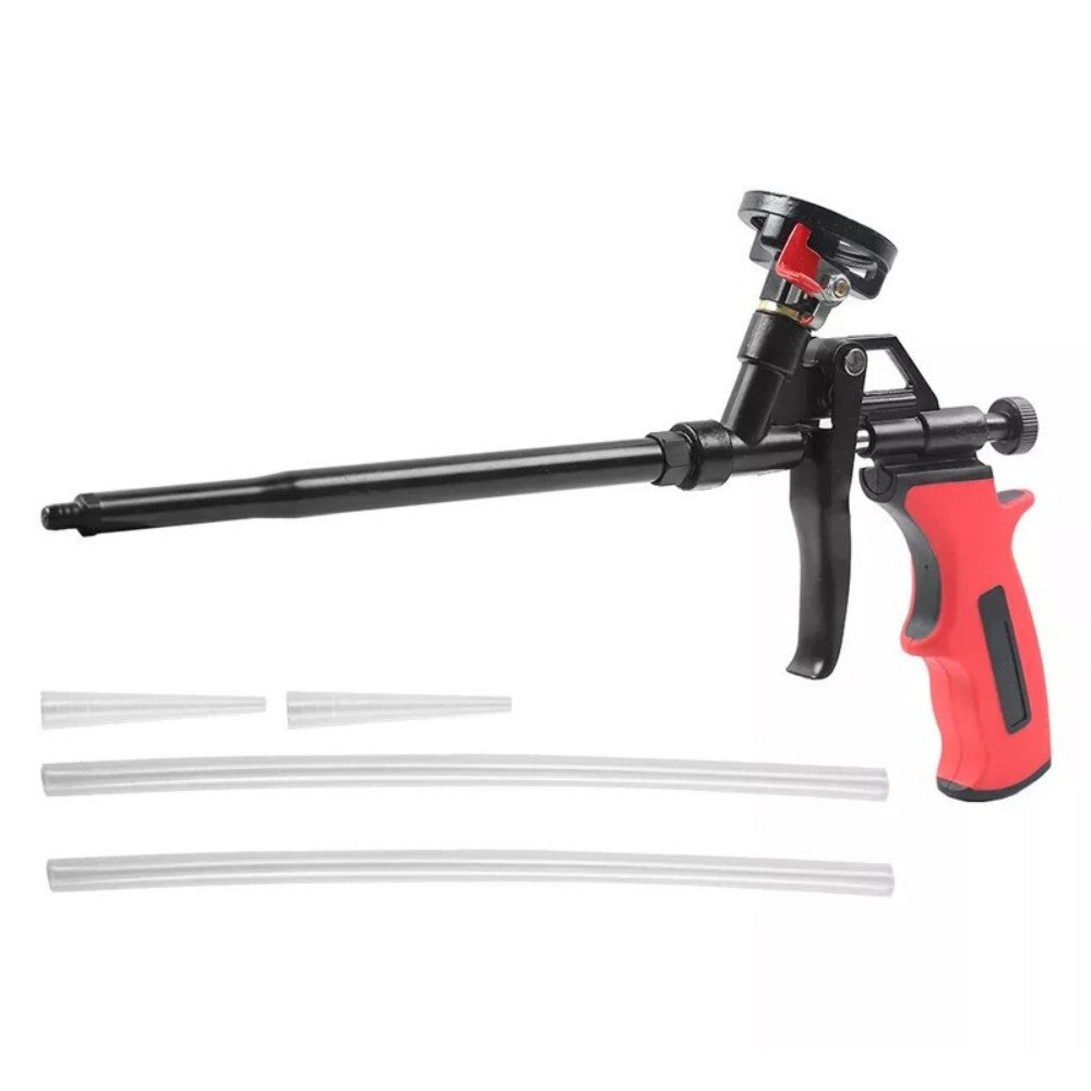 Professional PU Foam Gun with Shut-Off Valve – Brass Body, PTFE Coated, Expanding Foam Applicator