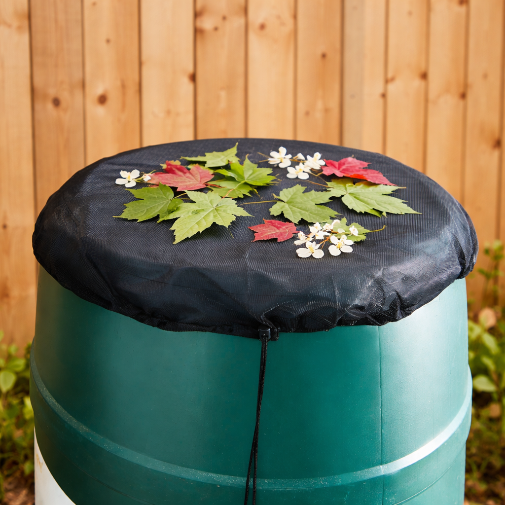 Avilo Rain Barrel Protection Net – Tough 100% Polyester Debris Cover for Water Butts