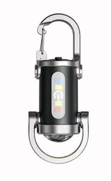 Avilo Rechargeable LED Keychain Torch with Carabiner Clip, USB-C, Multiple Modes
