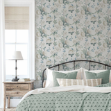 Arthouse Keeka Floral Wallpaper – Elegant Trailing Flowers for Feature Walls, Blue & Cream