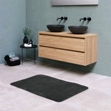 Vinsani Ultra Soft Microfibre Bath Mat 50x80cm – Dense, Fluffy Bathroom Mat, Dark grey