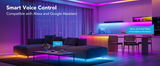 Govee RGBIC LED Strip Lights, 10m with Wi-Fi & Bluetooth Control – Colourful Room Lighting