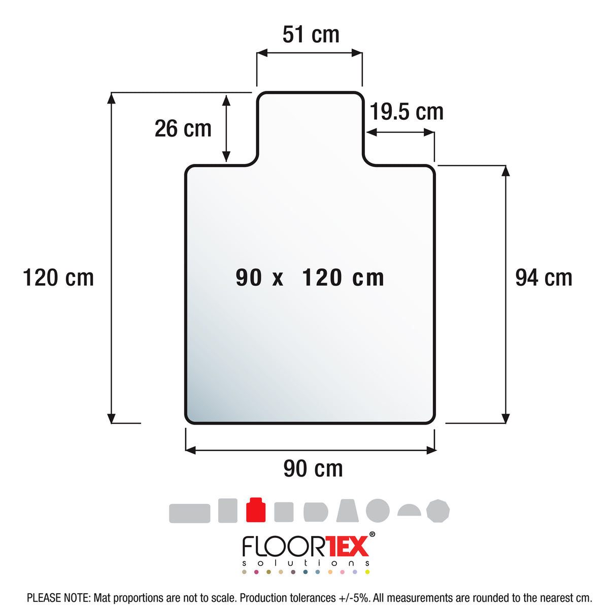 Floortex Advantagemat Vinyl Lipped Chair Mat for Carpets up to 6mm – 90 x 120cm