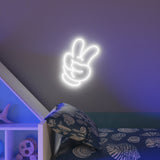 Yellowpop Disney Mickey & Minnie Glove Peace LED Neon Sign – Feature Light, Official Licensed