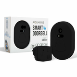 Aquarius Wireless WiFi Smart Video Doorbell with Night Vision & Two-Way Audio – Anti-Theft Alarm, Black